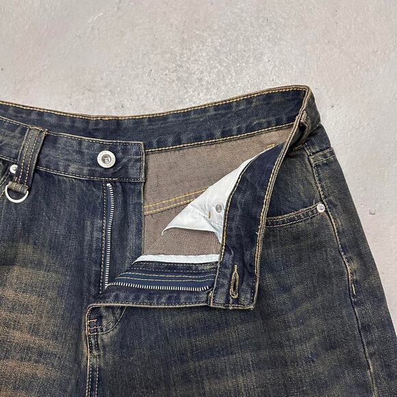 NAVY DESERT WIDE LEG BAGGY JORTS 32 WAIST - Picture 4 of 7